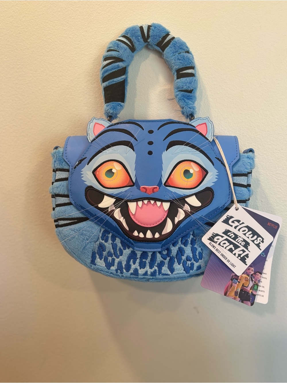 Loungefly KPOP Demon Hunters Fuzzy Derby Tiger Crossbody NWT